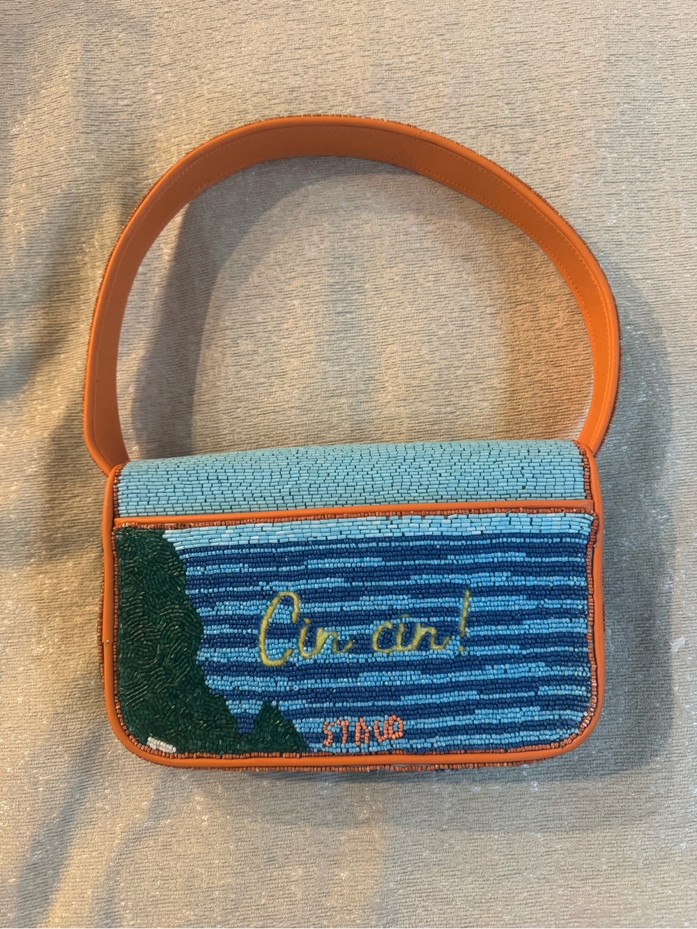 STAUD Tommy Beaded Bag- Sunset Spritz Aperol Sprtiz - Picture 10 of 16